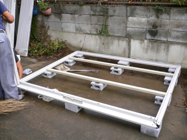 板倉町　カーポート・物置土台